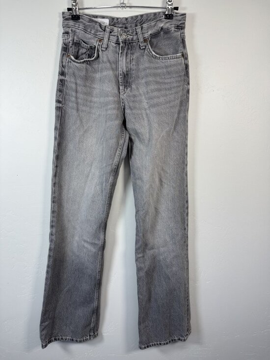 Zara Denim - Zara Grey Wash Straight Leg Mid Rise Jeans Size US 2 / EU 34